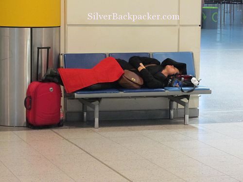 airport sleeping at Gatwick