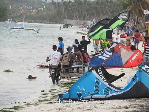 Busy on Bulabog Beach Boracay
