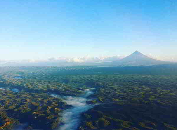 landscape and volcano in the philippines bicol