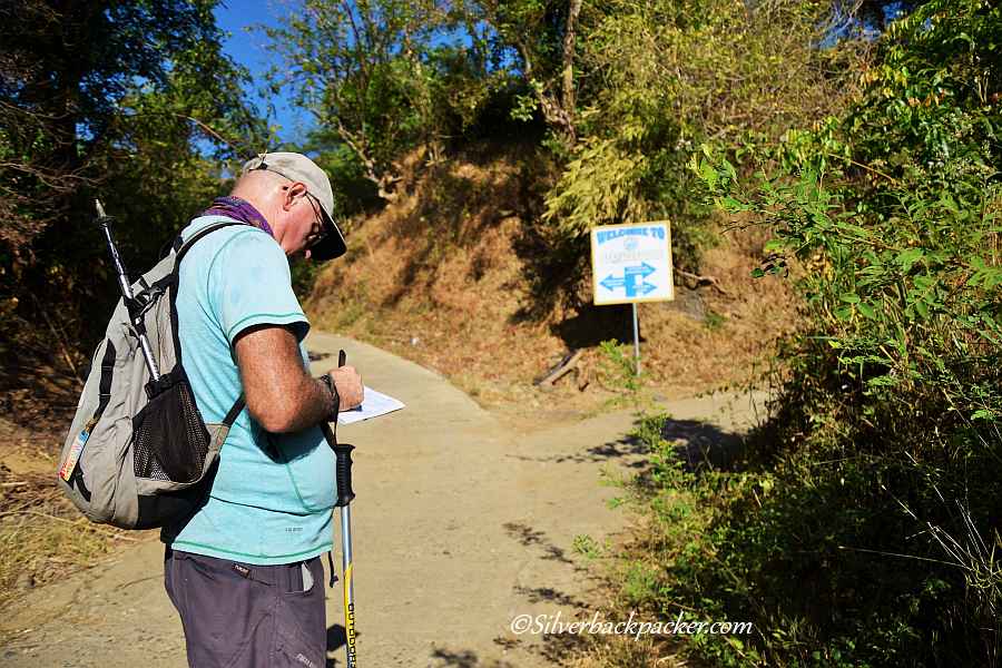 Making notes along the Liguis Circular Walk Trail