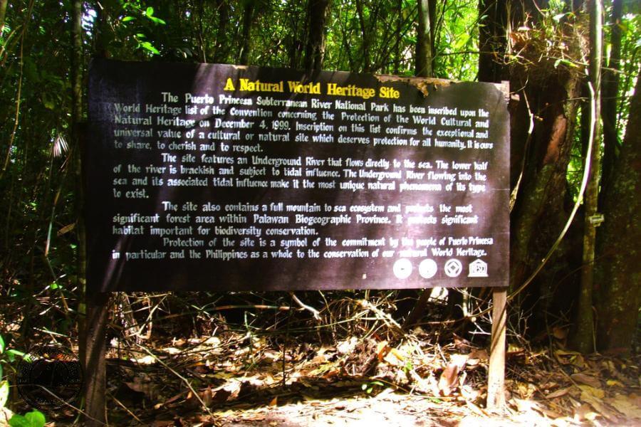 underground river sign, Palawan