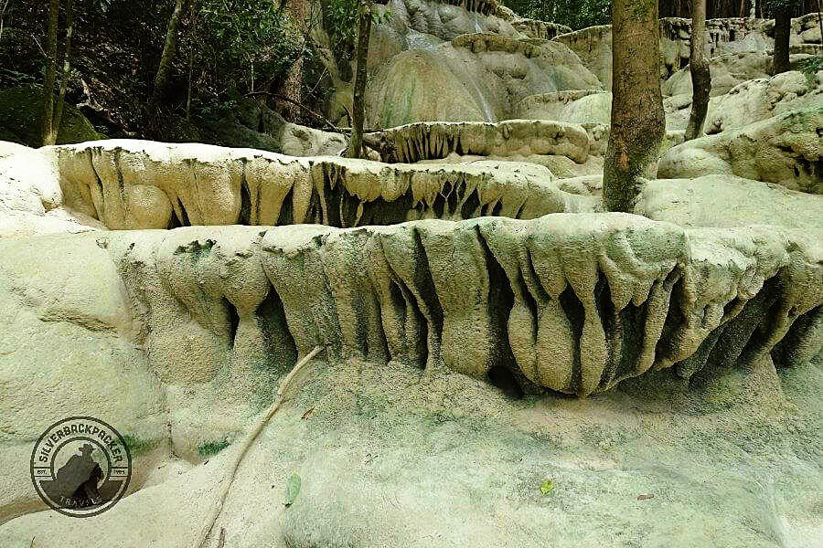 Dry season rejeuvenation and hardening of the limestone formations