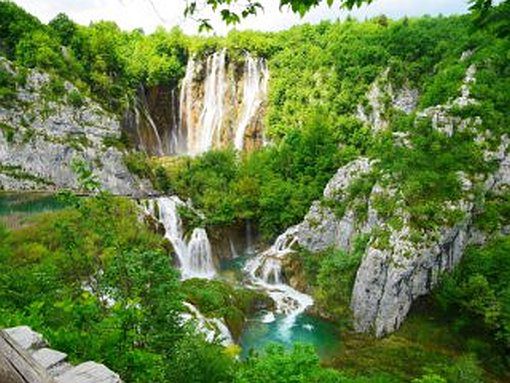 Plitvice Lakes, Croatia Travertine Waterfalls in Europe