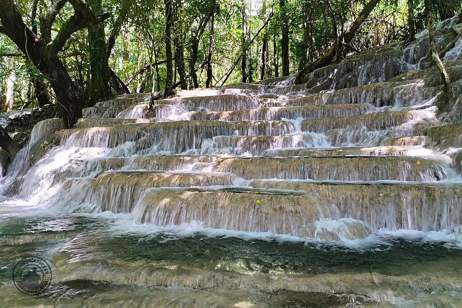 limestone terrace cascades at kaparkan falls