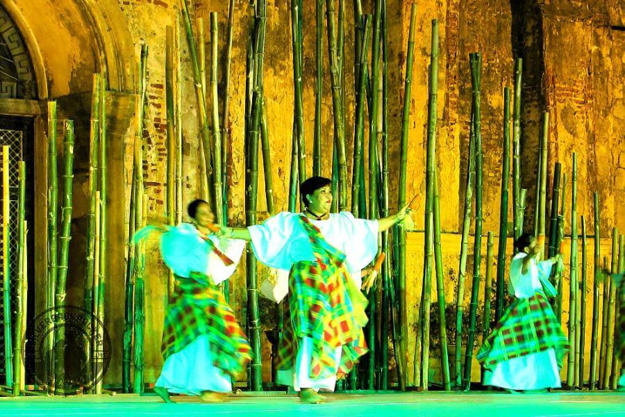 Cultural dance infront of Paoay Church, Ilocos Norte