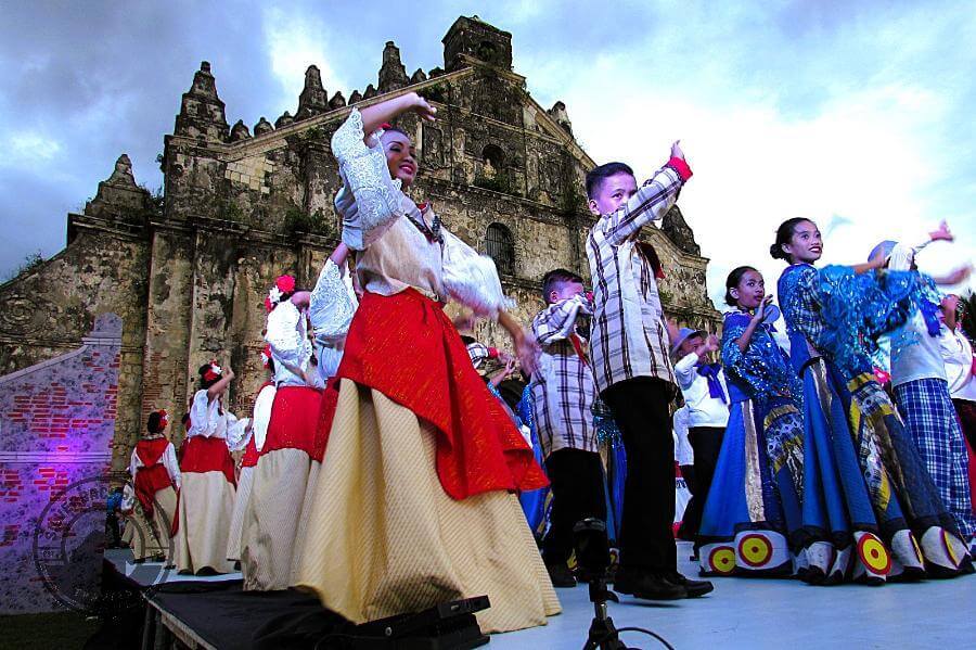 Performance infront of Paoay Church during the Guling-Guling Festival