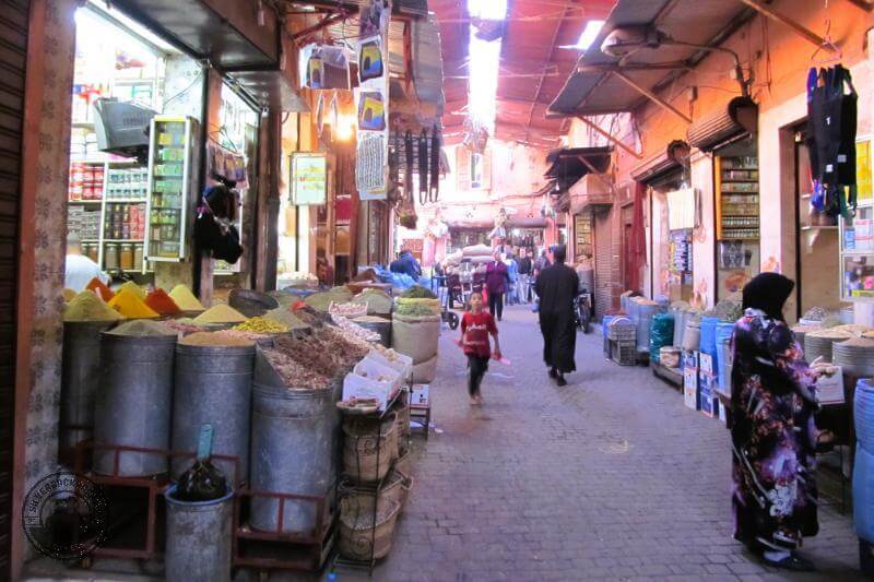 A street in the jewish quarter of marrakech