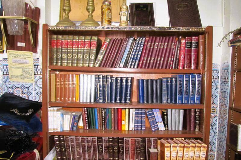 Religious books in the synagogue of Marrakech