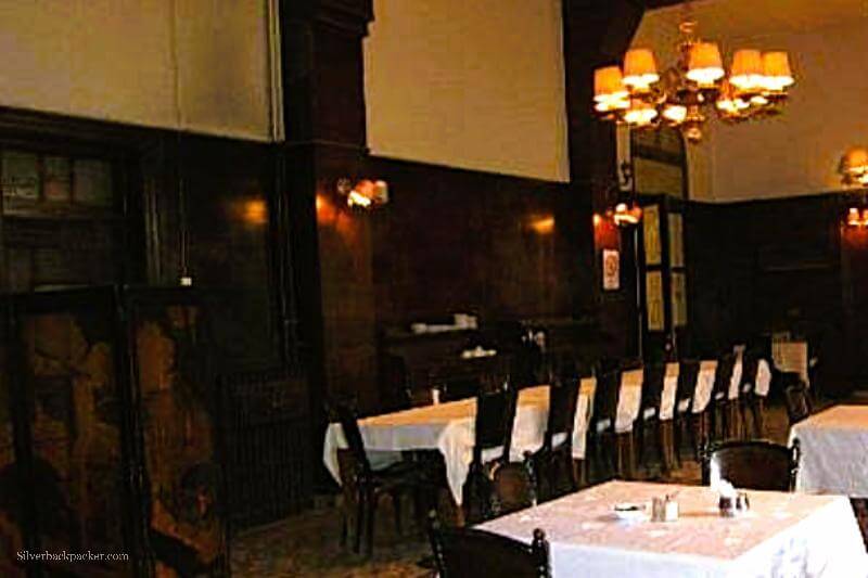 Baron Hotel dining room