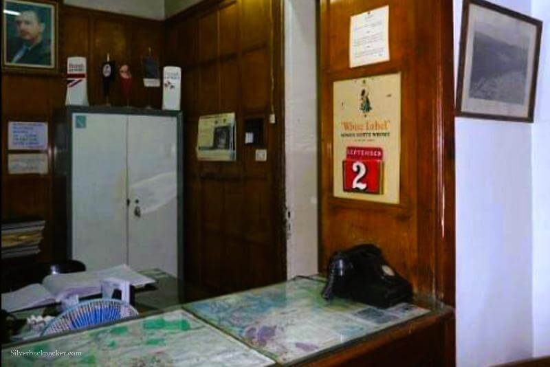 reception desk at baron hotel