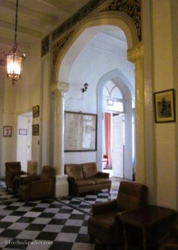 sitting area in reception of the Baron Hotel