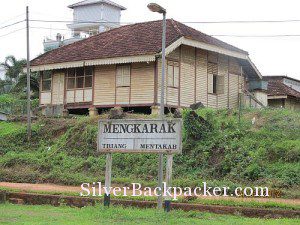 rail workers house behind menkarak station jungle railway