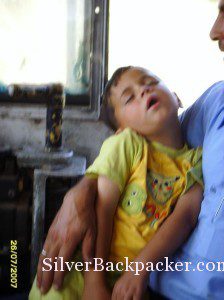 Siesta time for Young Syrian Train Driver