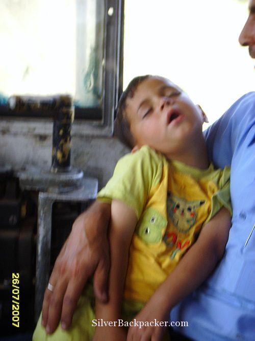 Siesta time for Young Syrian Train Driver