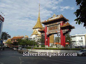 Wat Traimit and China Town Gate Bangkok