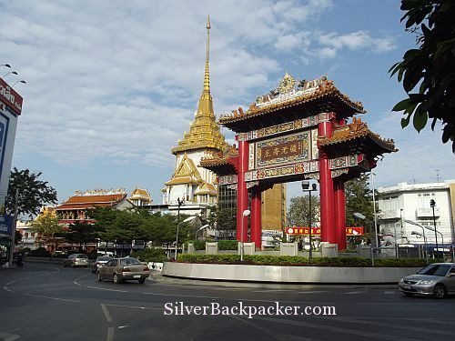 Wat Traimit and China Town Gate Bangkok