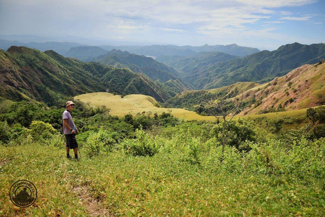 Hiking Mt Bullagao with views over lowlands below Hiking Mt Bullagao with views over lowlands below